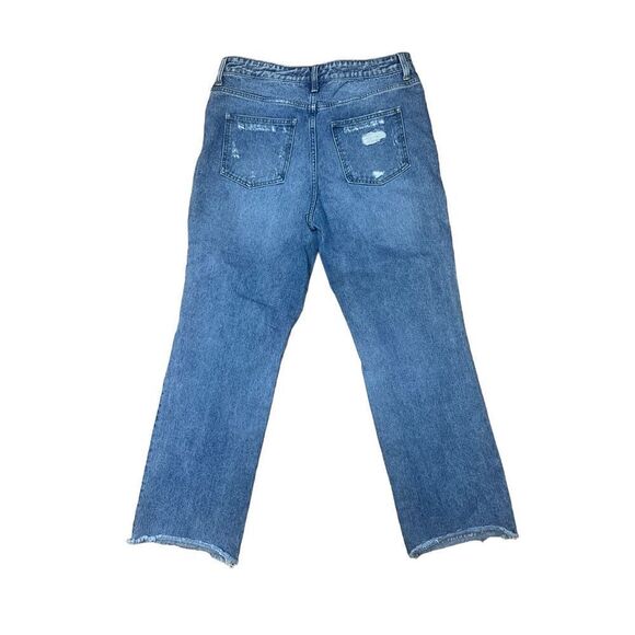 Flying monkey high rise straight raw hem button fly demin distressed jeans 9(29) - Picture 2 of 10